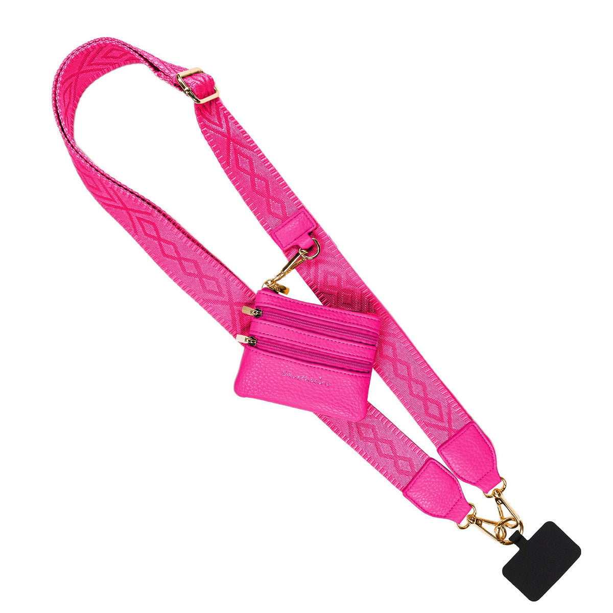 Clip & Go Strap w/Zippered Pouch Classic Magenta