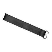 Extender - Black Strap - Silver Hardware