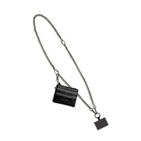 Gun Metal with Black Zipper Pouch