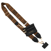 Brown/Black - Black Pouch - Gold Hardware