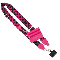 Hot Pink/Black - Pink Pouch - Silver Hardware