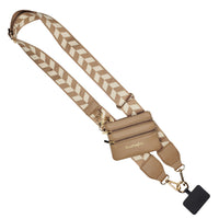 Brown/Cream Chevron (Hardware: Gold)