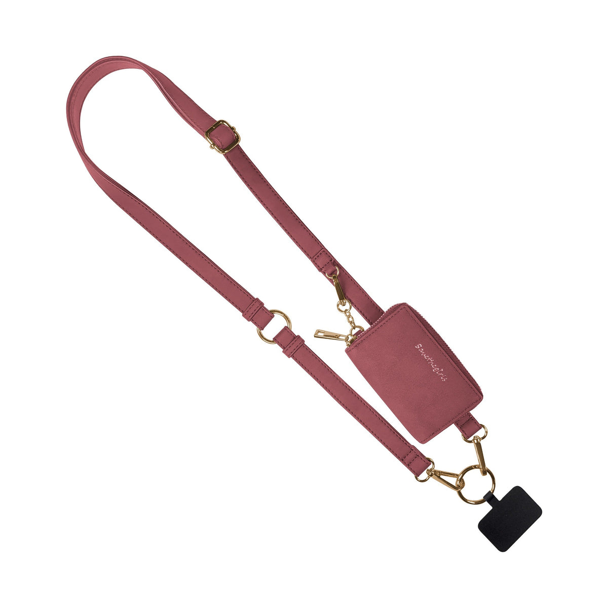 Clip & Go Strap w/Pouch Brushed Vegan Leather Pink