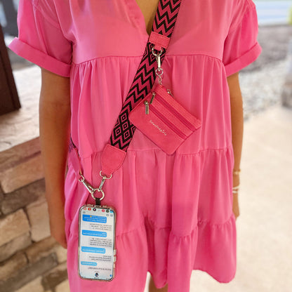 Clip & Go Strap with Pouch Chevron/Diamond Collection