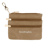 Camel - (3) Zippered Pouch (Hardware: Gold)
