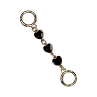 Hearts Black w/Gold Hardware