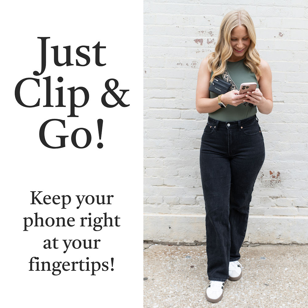 Clip & Go Strap w/Zippered Pouch XOXO