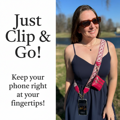 Clip & Go Strap w/Zippered Pouch XOXO Boysnberry