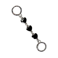 Hearts Black w/Silver Hardware
