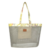 Warm Grey Mesh Tropical Trim