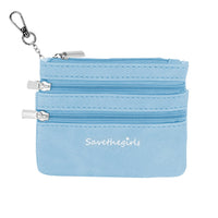 Sky Blue - (3) Zippered Pouch (Hardware: Silver)