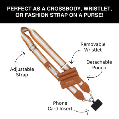 Clip & Go Strap with Pouch - Stripe Collection Copper