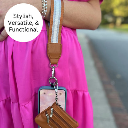 Clip & Go Strap with Pouch - Stripe Collection Copper